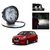 CTN Round Shape 9 LED Car Projector White Aux Light For Datsun GO