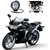 CTN Round Shape 9 LED Bike Projector White Aux Light For Honda CBR600R