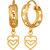 Traditional Combo of Best Selling Pendant and Set with Jhumka Earrings and Hooped Earrings by GoldNera