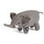 Estella Hand Knitted Elephant Rattle Baby Toy, Organic Soft Toys for Babies - Grey