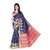 Ajira Blue & Pink Banarasi Silk Self Design Saree With Blouse