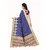 Ajira Purple  Blue Banarasi Silk Self Design Saree With Blouse