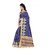 Ajira Purple  Blue Banarasi Silk Self Design Saree With Blouse