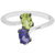 Allure Silver RIng In Peridot And Iolite Gem