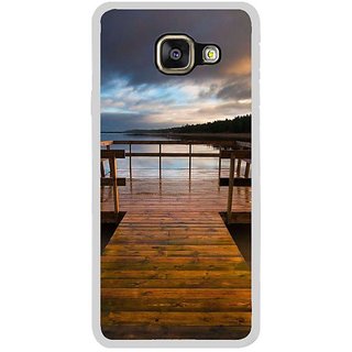 Fuson Designer Phone Back Case Cover Samsung Galaxy A3 (6) 2016 ( Sunset From Wooden Beach Bridge )