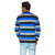 CALIBRO Men's Blue-Black V Neck Sweater