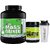 Muscle Pump Stack Double Mass Gainer - Chocolate 3Kg+Creatine Free-Shaker
