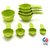Pourfect 9-Piece Measuring Cup Set, Green Apple