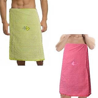 Sweet Home Combo Pack Of 2 Men & Women Cotton Bath Towel-p&b