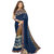 Bahubali Navy Georgette Embroidered Saree Without Blouse