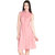 D&S Women's wear Western  Cotton Pink Colour Short Dress With Self Fabric Button With Embroidered Neck Band For Office and Causal Wear