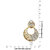 Jewels Capital Exclusive Golden White Earrings.M-1063