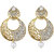 Jewels Capital Exclusive Golden White Earrings.M-1063