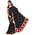 sareeka sarees black georgette saree with blouse piece (Unstitched)