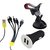 De-TechInn 3in1 Car,Mobile Accessories Kit of Universal Smartphone Holder Stand,Dual carCharger, 5 in 1 cable