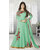 Green Color Georgette With Embroidery Work Semi-Stitched Gown Suit