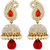 Angel In You Exclusive Golden White Red Earrings       H 831