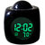 Black Talking Laser Projector with Thermometer Alarm Table Clock Set Of 1 Pic