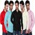Black Bee Full Sleeves Cut Away Casual Poly-Cotton Shirts For Men Pack Of 5