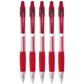 Buy Penac FX-3 Gel Ball 0.7 Mm Red Ink Pen (Pack Of 5) Online @ ₹445 ...