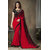 Red And Black Chain Embroidered sequence Work Georgette Partywear  Saree with Blouse