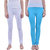 Dollar Missy Combo Of 2 White And Hawaiian Color Stretchy, Fancy And Comfortable Churidar Leggings.