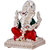 Silver Plated Ganesh Idol in Red  Green Combination