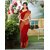 Sareeka Sarees Red Cotton Printed Saree With Blouse