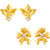 Mahi Gold Plated Combo of Three Stud Earrings with CZ for Women CO1104599G