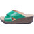 Green Colour Women's Leather Wedges - SWANSIND
