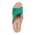 Green Colour Women's Leather Wedges - SWANSIND