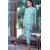 Light Blue Cambric Cotton Embroidered Pearl Work Semistitched Dress Material  With Dupatta
