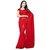 Royal Fashion Red Casual Wear Embroidery Saree Whith Blouse Piece