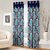 Fashion Fab Set Of 2 Door Eyelet Blue Fancy Printed Curtains