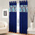 Fashion Fab Single Piece Long Door Eyelet Blue Patch Printed Curtains