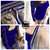 Z HOT FASHION Blue Velvet Embroidered Semi- Stitched Dress Material