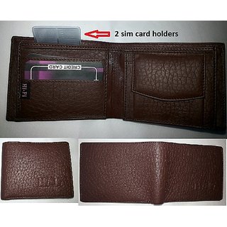 Leather Wallet With Exclusive Sim Card Holder