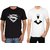 Black and white Superman batman T shirt combo