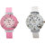Glory Combo Of Two-Baby Pink And White Glory Circular Dial Watch For Women by 7Star