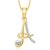 JNB Jewellers 'A' Letter Heart Shape American Diamond Pendant Locket Alphabet For Women And Men With Chain Set Love Valentine