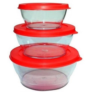 Hasil gambar untuk Clear Bowl Set-Tupperware-3pcs