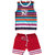 Jisha Fashion Cotton Multicolour SLBER Boys Slevless Tshirt + Bermuda Set ( Pack of 5 )