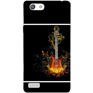3D Designer Back Cover For Oppo Neo 7 A33 :: Guitar And Flowers :: Oppo Neo 7 A33 Designer Hard Plastic Case (Eagle-195)