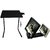 IBS Adjustable Black Table With Cup Holder For Home Office Reading Study Desk Laptop Dining