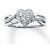 Amogh Jewels Round Cut Zircon 14 k White Gold Plated Ring