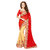 Glory sarees Red Georgette Embroidered Saree With Blouse