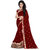 Glory sarees Maroon Georgette Embroidered Saree With Blouse