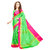 Meia Green and pink Chanderi Self Design Saree With Blouse