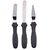 SMB 3-in-1 Multi-function Stainless Steel Cake Knife Set, 3-Pieces, Black/Silver