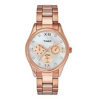 Timex rose gold women's watch tw000w208 clearance